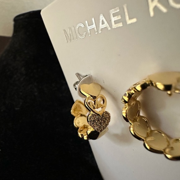Micheal Kore Heart hoop earrings - Picture 3 of 7